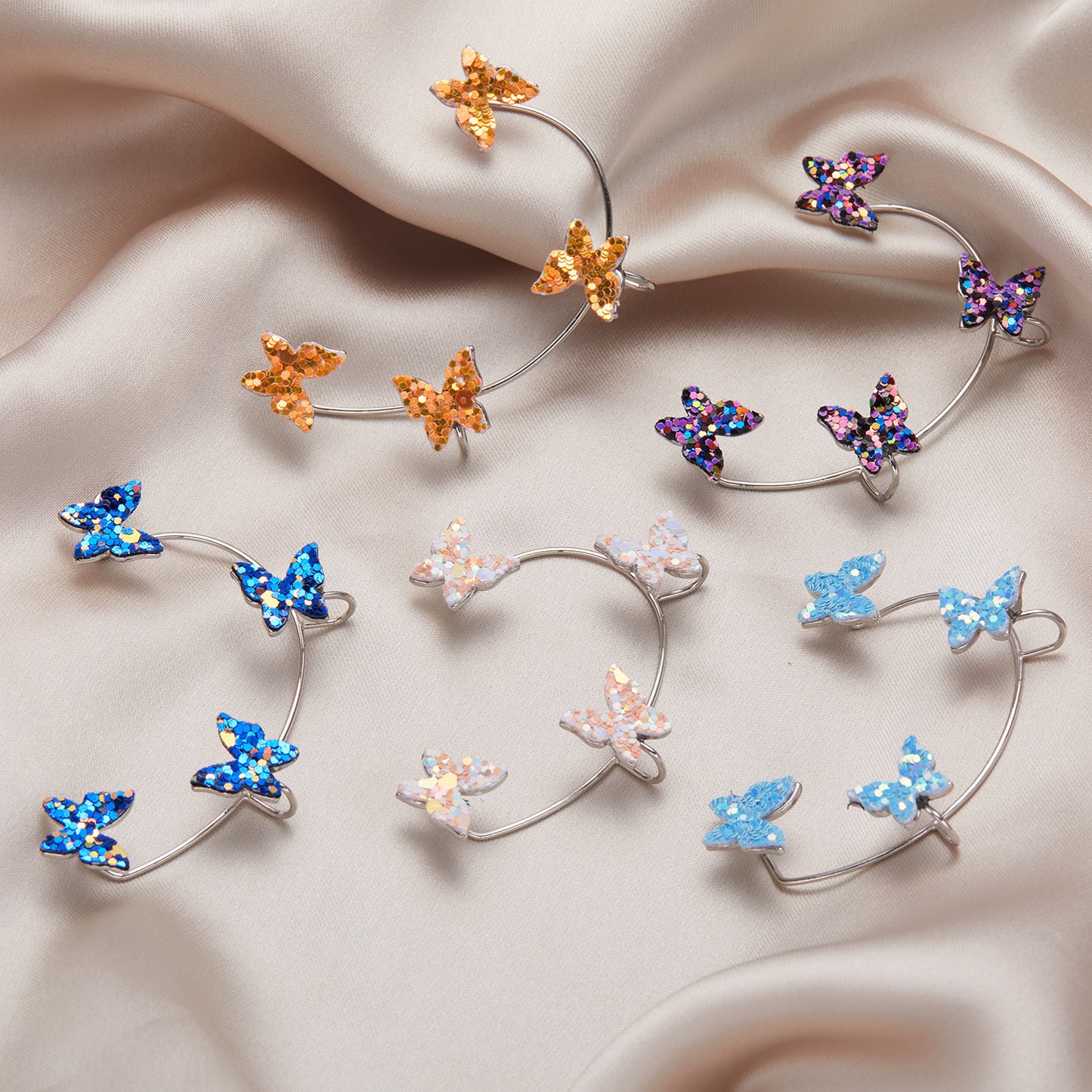 Butterfly Earrings Without Pierced Ear Cuffs