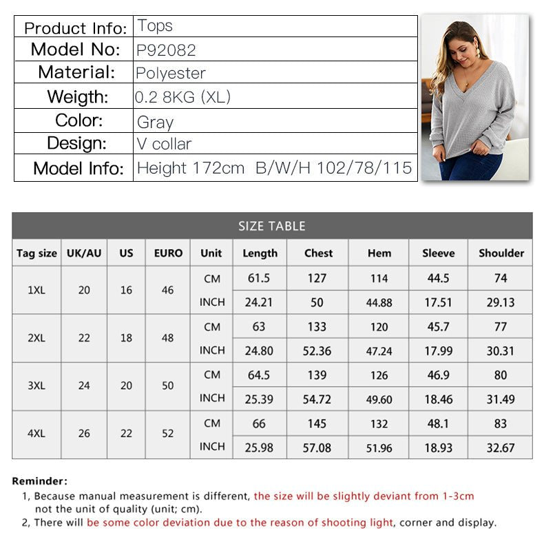 fat lady Autumn Blouses Women knitted shirts - Taylor K Shop
