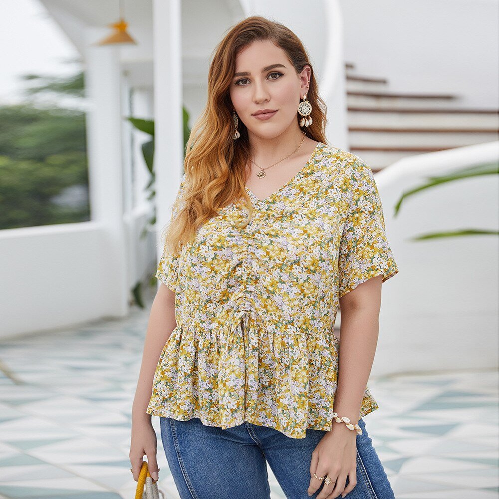 Fat woman print blouse - Taylor K Shop