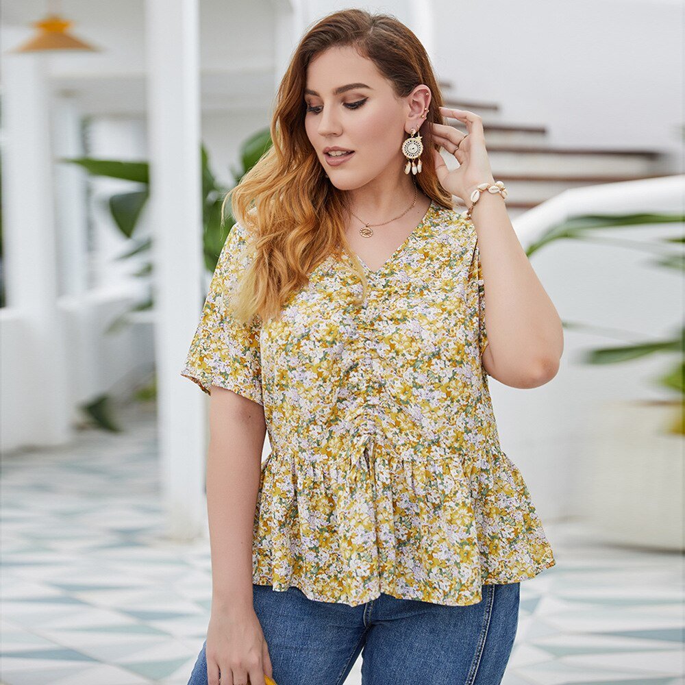 Fat woman print blouse - Taylor K Shop