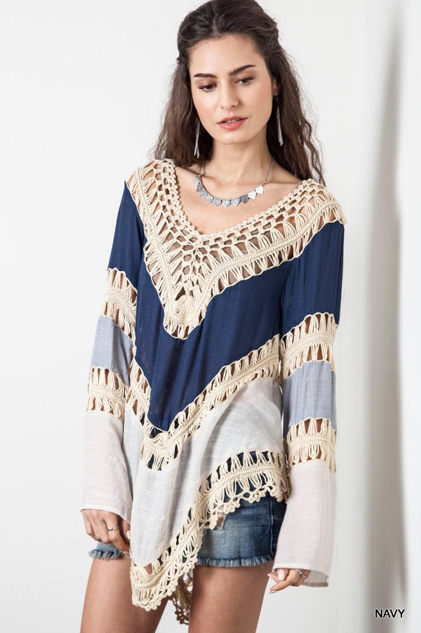 Female loose Bohemia beach blouse - Taylor K Shop