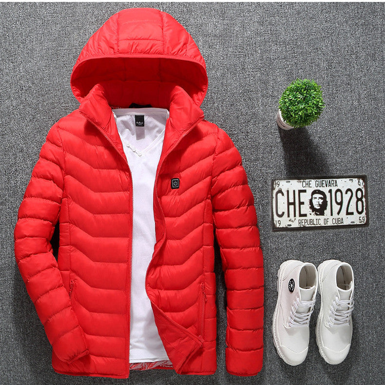 New Heated Jacket Coat USB Electric Jacket Cotton Coat Heater Thermal Clothing Heating Vest Men's Clothes Winter - taylorkinfo