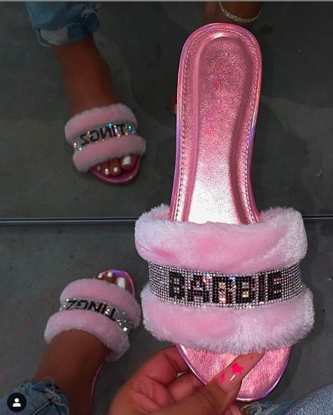 Flat heel slippers women's shoes - Taylor K Shop