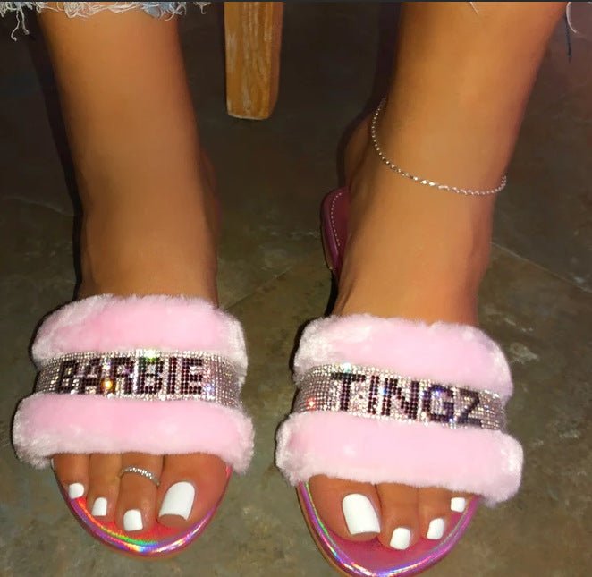Flat heel slippers women's shoes - Taylor K Shop
