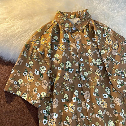 Floral Short - sleeved Blouse Women's Leggings Summer Dress - Taylor K Shop