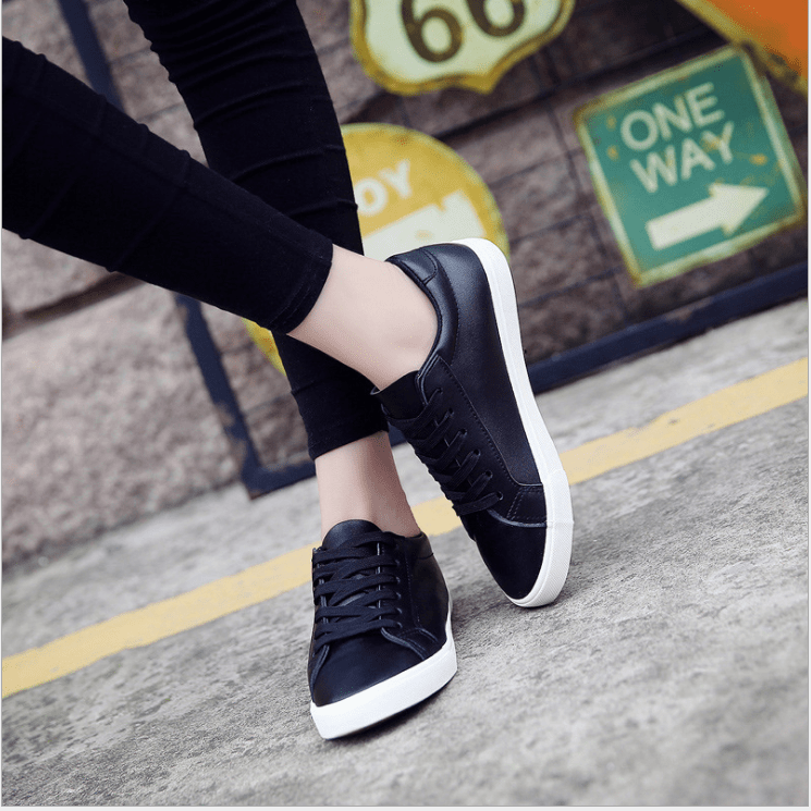 Frau PU Einfarbig Weibliche Schuhe Casual Bord Schuhe Frauen Schuhe F351 - Taylor K Shop