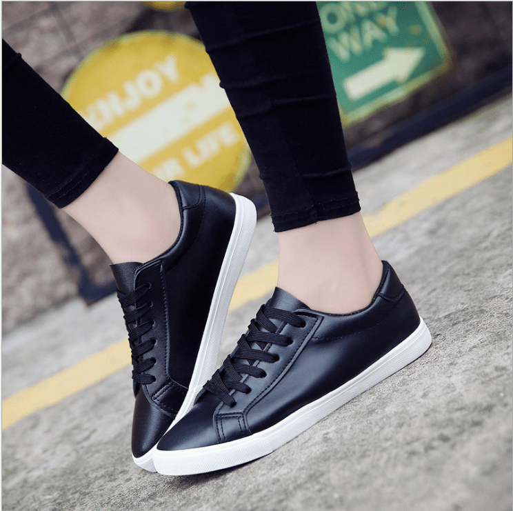 Frau PU Einfarbig Weibliche Schuhe Casual Bord Schuhe Frauen Schuhe F351 - Taylor K Shop