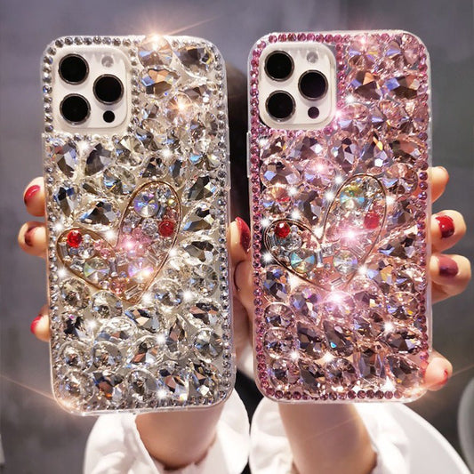Full Diamond Mobile Phone Case Love Temperament - Taylor K Shop