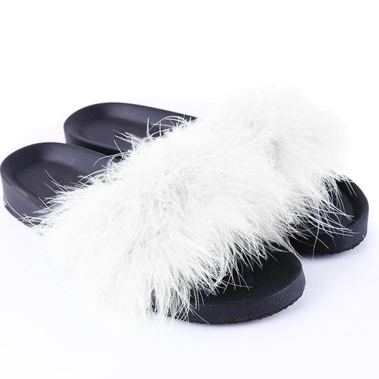 Fur Slide Slippers - Taylor K Shop