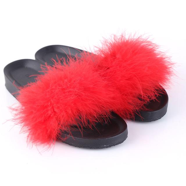 Fur Slide Slippers - Taylor K Shop
