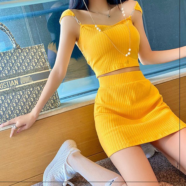 Goddess Fan Sexy Short Top And Hip Skirt Two - piece Suit - Taylor K Shop