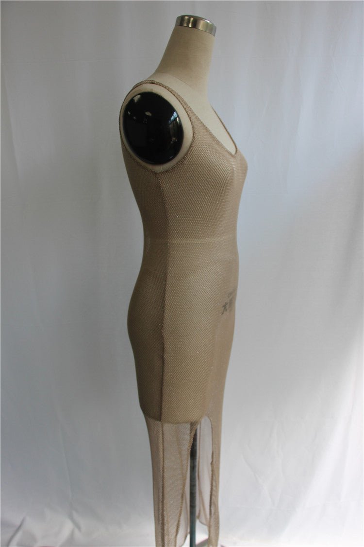 Grey hollow blouse long skirt - Taylor K Shop