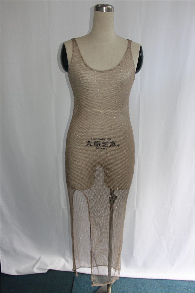 Grey hollow blouse long skirt - Taylor K Shop