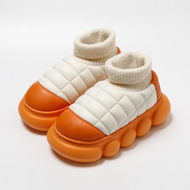 Heel Indoor Warmth Outdoor Snow Boots Lovers Thick Soled Cotton Shoes Mens Autumn And Winter - Taylor K Shop