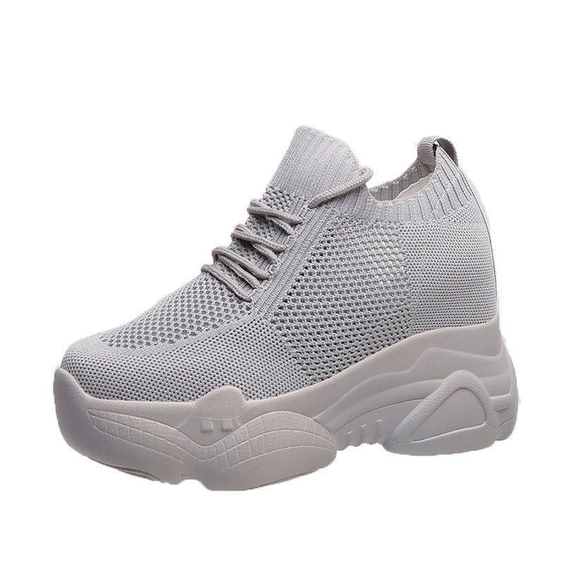 Heighten small white shoes for women - Taylor K Shop