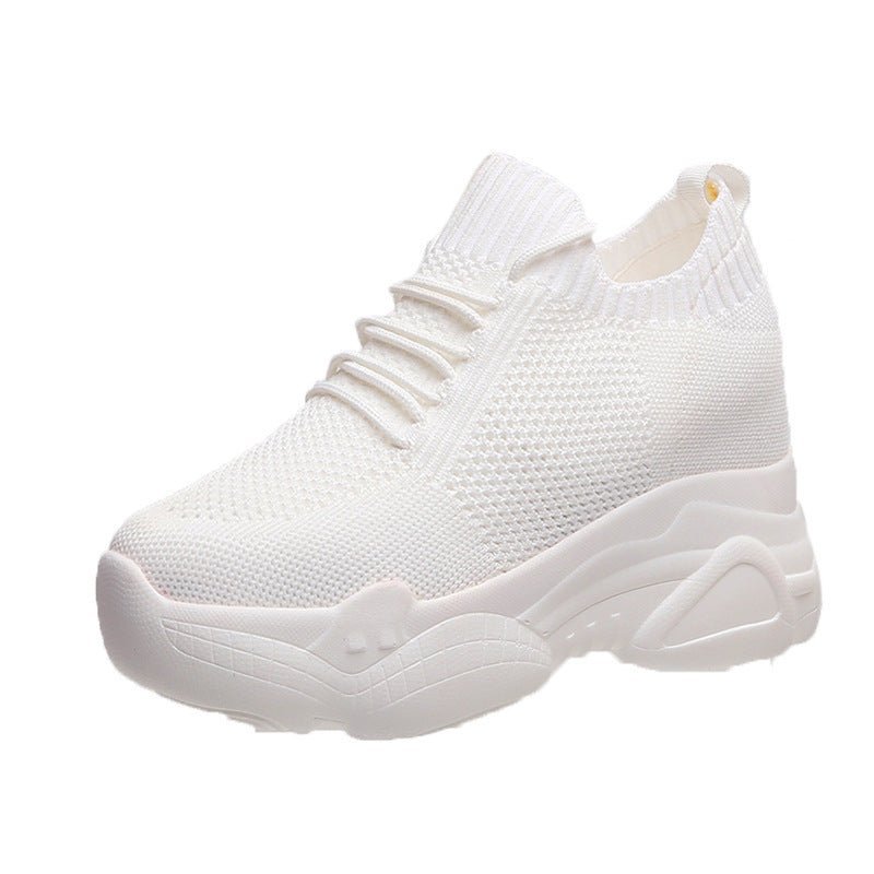 Heighten small white shoes for women - Taylor K Shop