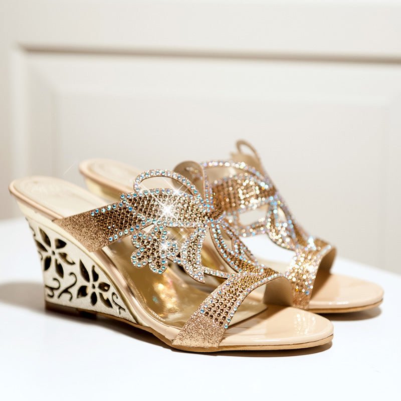 High - end rhinestone sandals with rhinestone sandals - Taylor K Shop