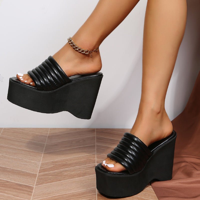 High Wedges Shoes Women Summer Sandals Outdoor Slippers - Taylor K Shop