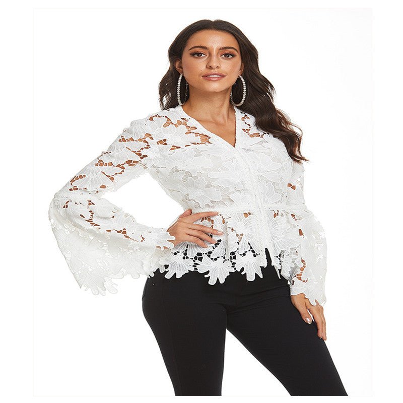 Hollow embroidered blouse - Taylor K Shop