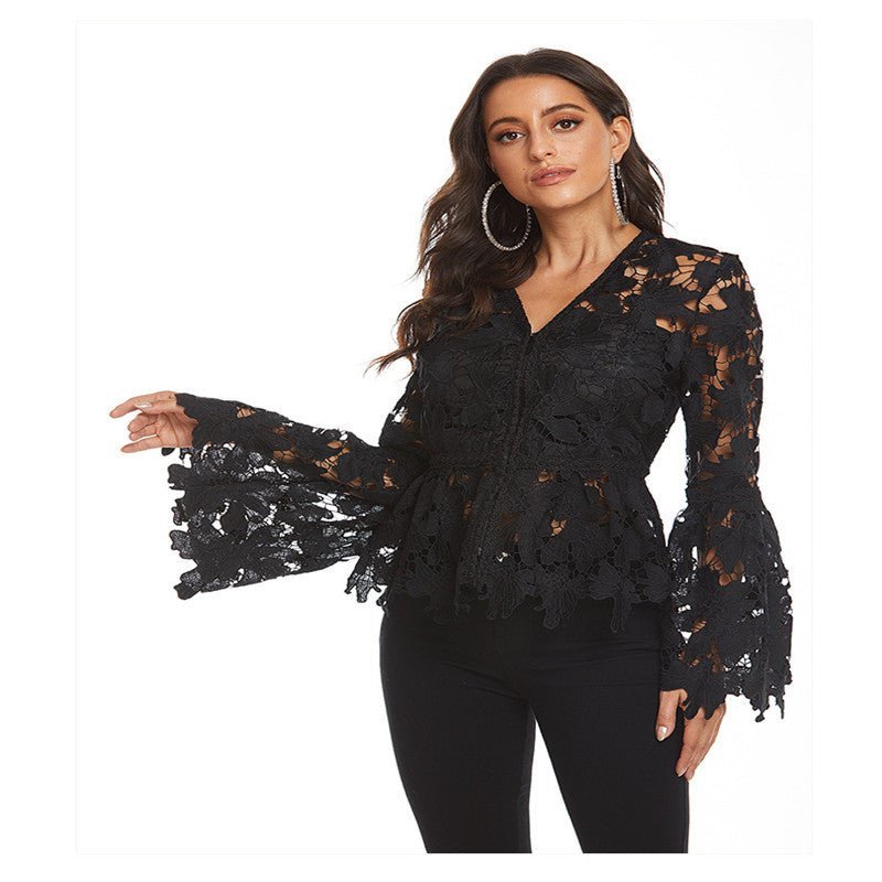Hollow embroidered blouse - Taylor K Shop