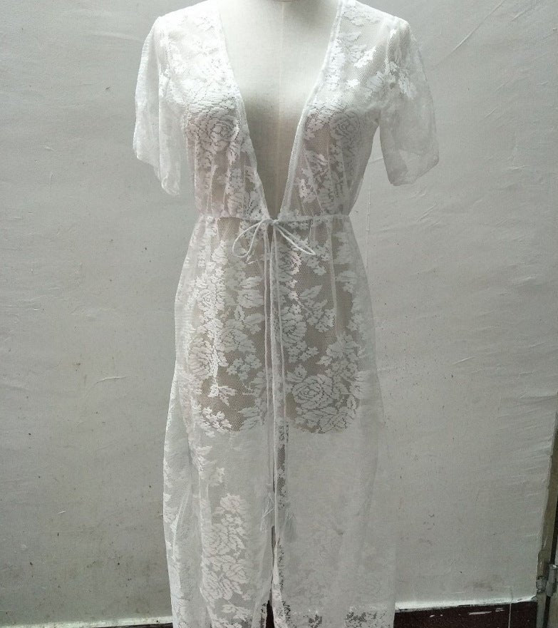 Hollow see - through blouse - Taylor K Shop