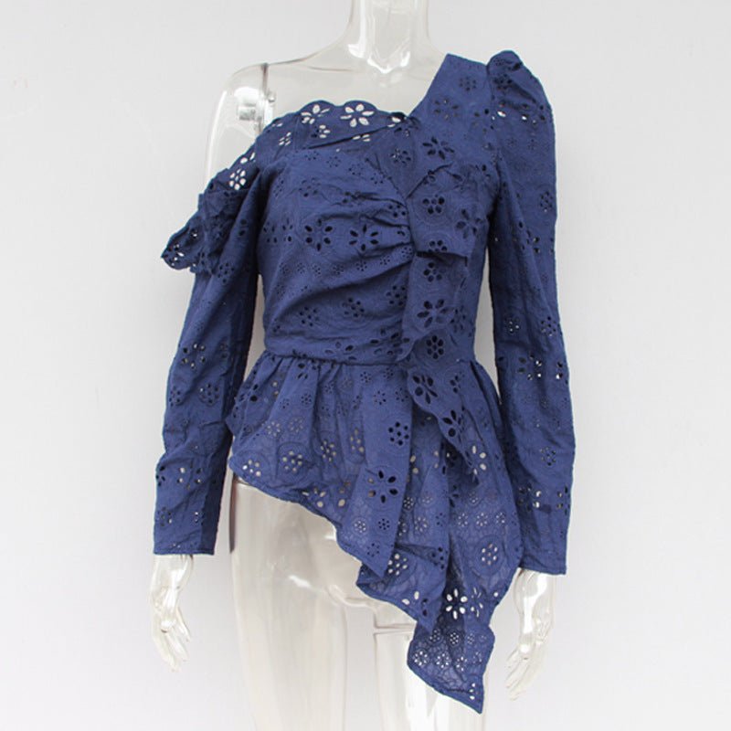 Hollow versatile blouse - Taylor K Shop
