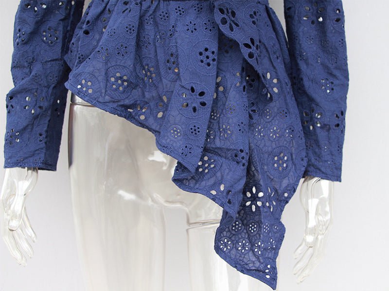 Hollow versatile blouse - Taylor K Shop