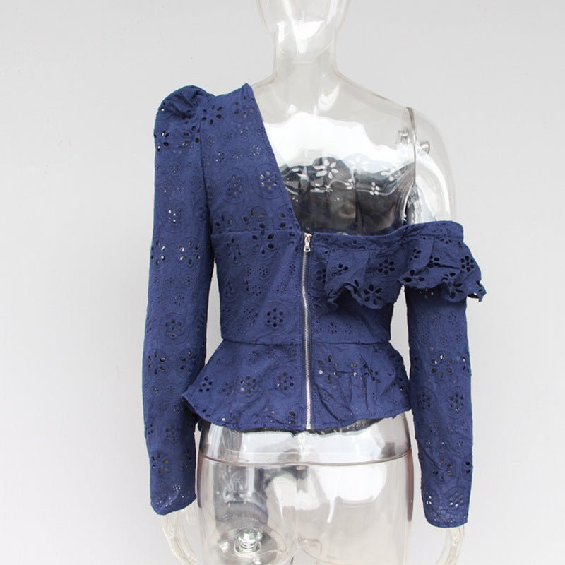 Hollow versatile blouse - Taylor K Shop