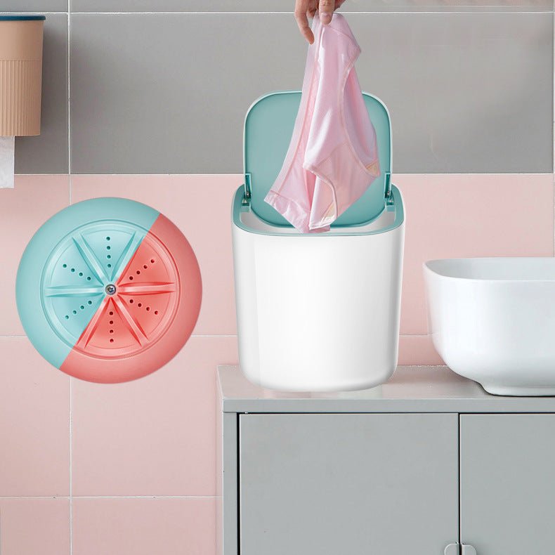 Household Small Laundry Bucket Mini Turbo Table Washing Machine Student Dormitory Underwear Socks Washer - Taylor K Shop