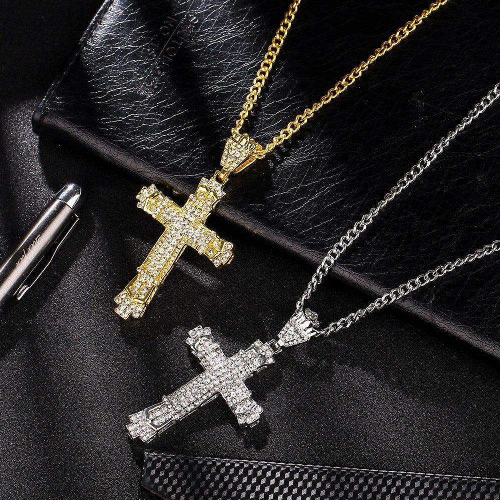 Iced Out Mens Cross Necklace - Taylor K Shop