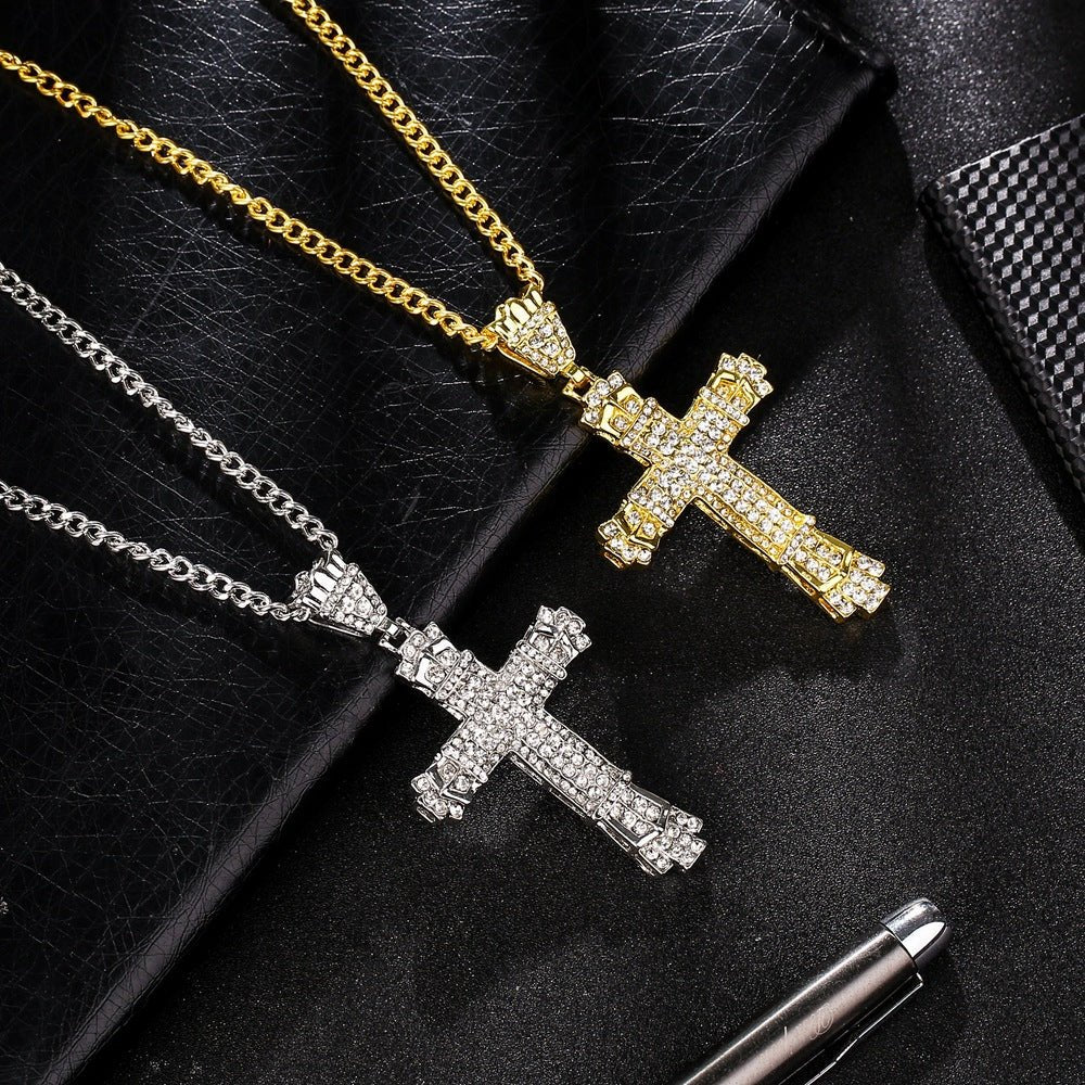 Iced Out Mens Cross Necklace - Taylor K Shop