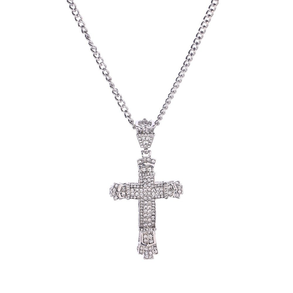 Iced Out Mens Cross Necklace - Taylor K Shop