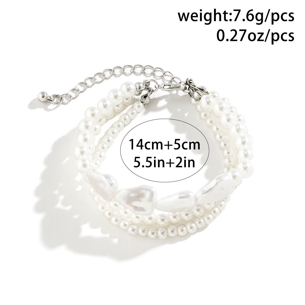 Ingemark Elegant Multilayer Baroque Pearl Chain Bracelet for Women Wedding Bridal Kpop Charm Beaded Bangles Couple Hand Jewelry - Taylor K Shop