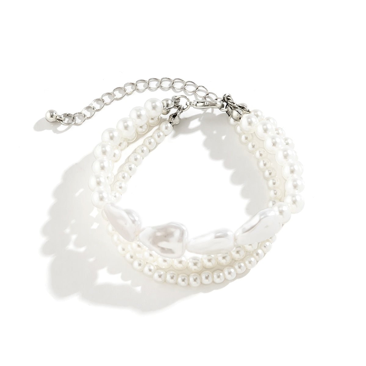 Ingemark Elegant Multilayer Baroque Pearl Chain Bracelet for Women Wedding Bridal Kpop Charm Beaded Bangles Couple Hand Jewelry - Taylor K Shop