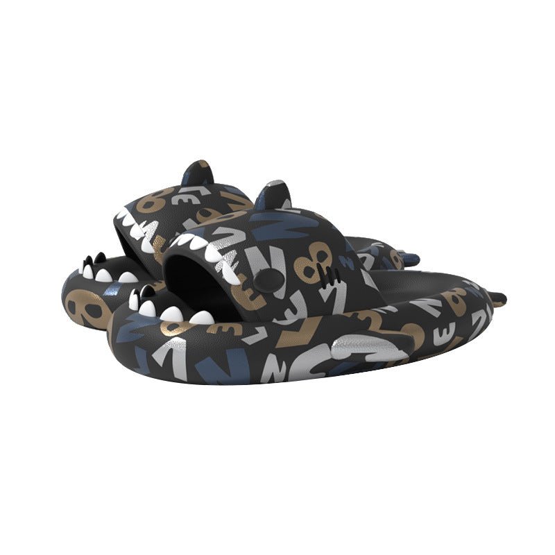 Ins Punk Shark Slippers Women's Home Shoes Print Bathroom Slippers - Taylor K Shop