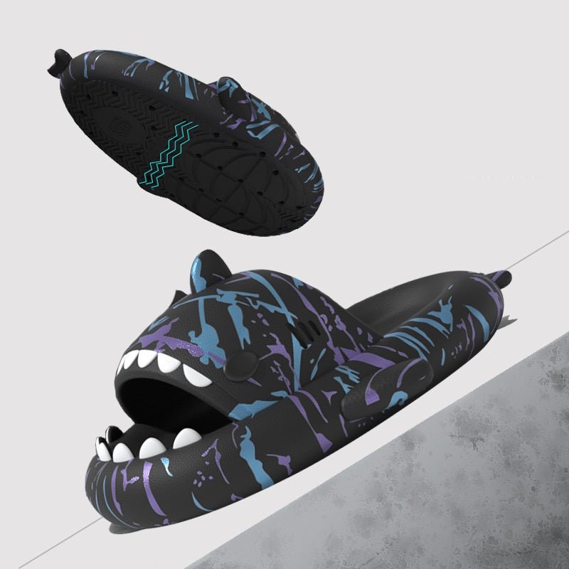 Ins Punk Shark Slippers Women's Home Shoes Print Bathroom Slippers - Taylor K Shop