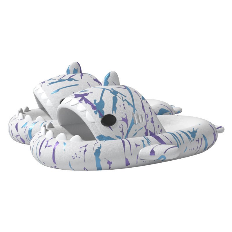 Ins Punk Shark Slippers Women's Home Shoes Print Bathroom Slippers - Taylor K Shop