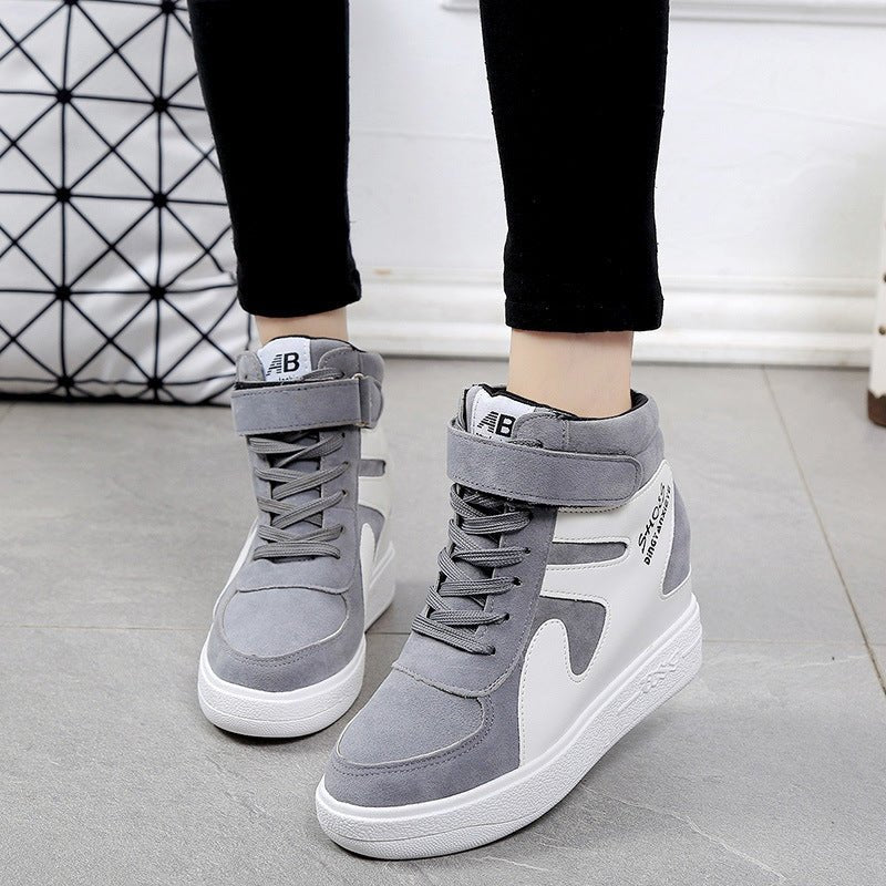 Invisible Inside Heightener Canvas Women's Shoes Korean High - top Shoes Thick Soles Casual Shoes Student Sports - Taylor K Shop