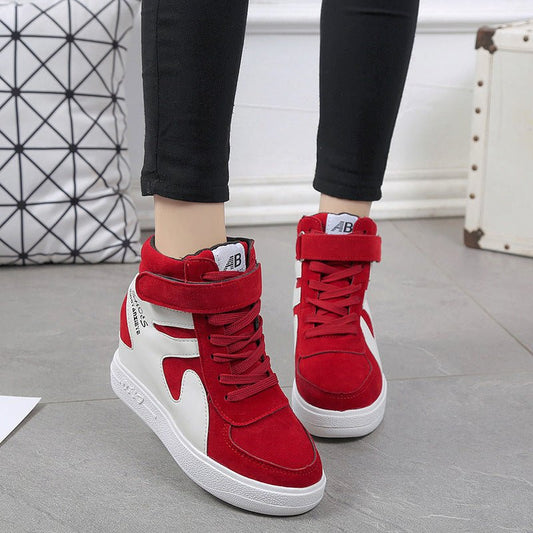 Invisible Inside Heightener Canvas Women's Shoes Korean High - top Shoes Thick Soles Casual Shoes Student Sports - Taylor K Shop