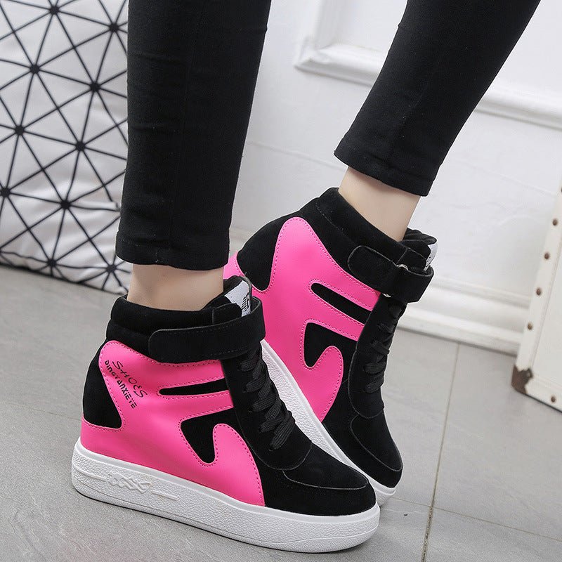 Invisible Inside Heightener Canvas Women's Shoes Korean High - top Shoes Thick Soles Casual Shoes Student Sports - Taylor K Shop