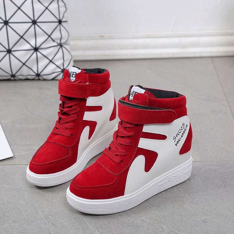 Invisible Inside Heightener Canvas Women's Shoes Korean High - top Shoes Thick Soles Casual Shoes Student Sports - Taylor K Shop