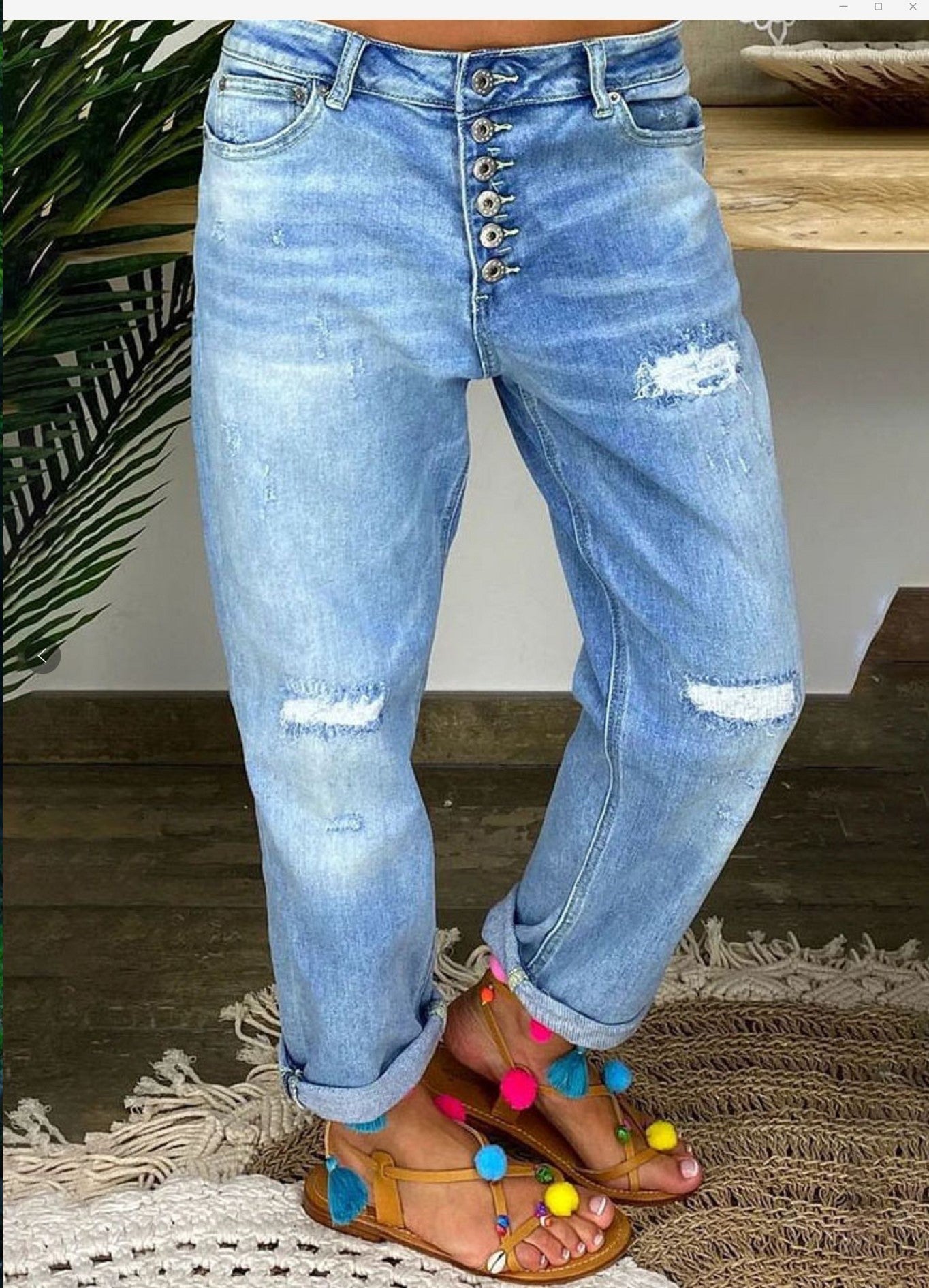 Jeans High - waisted Jeans Summer Jeans Loose Slim Jeans Straight Daddy Pants - Taylor K Shop