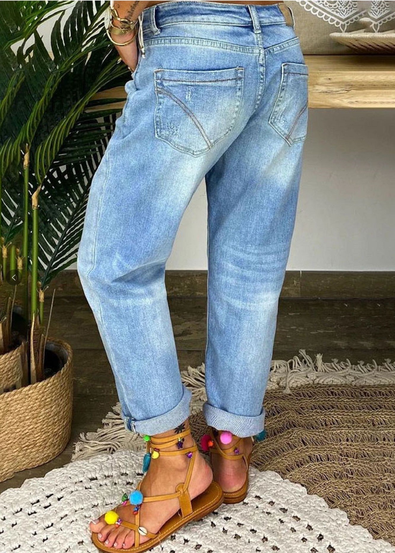 Jeans High - waisted Jeans Summer Jeans Loose Slim Jeans Straight Daddy Pants - Taylor K Shop