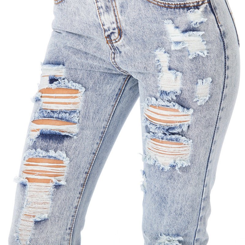 Jeans Women's Ripped Spring Casual Loose Jeans - Taylor K Shop