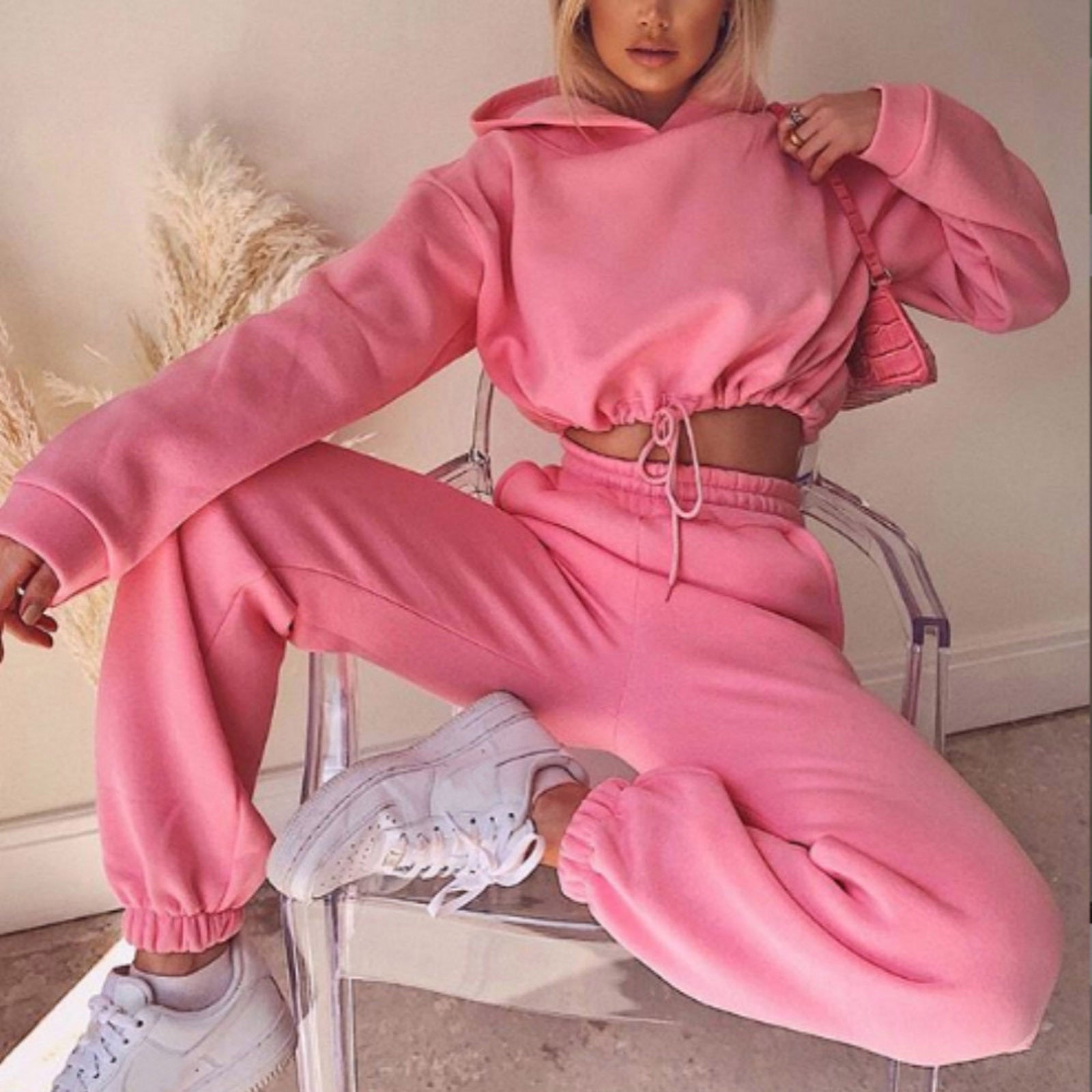 Jogging Suits For Women 2 Piece Sweatsuits Tracksuits Sexy Long Sleeve HoodieCasual Fitness Sportswear - Taylor K Shop