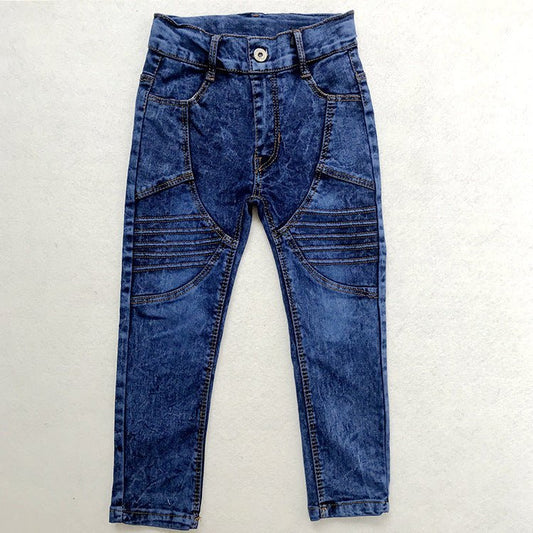 Kids Jeans Crumpled Boys Casual Boys Solid Color Jeans - Taylor K Shop