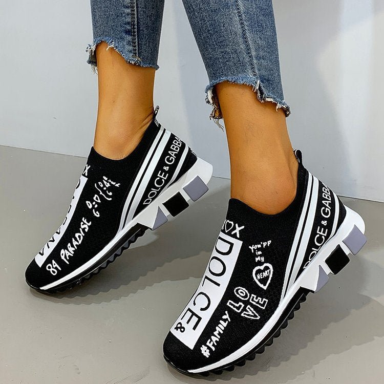 Knitted Socks Shoes Women Breathable Couple Sports Shoes - Taylor K Shop