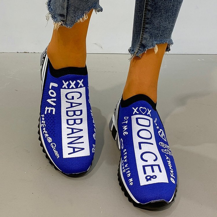 Knitted Socks Shoes Women Breathable Couple Sports Shoes - Taylor K Shop