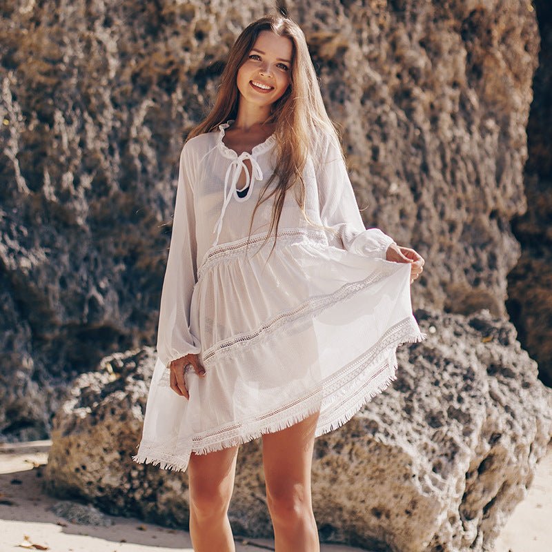 Lace long sleeve blouse - Taylor K Shop