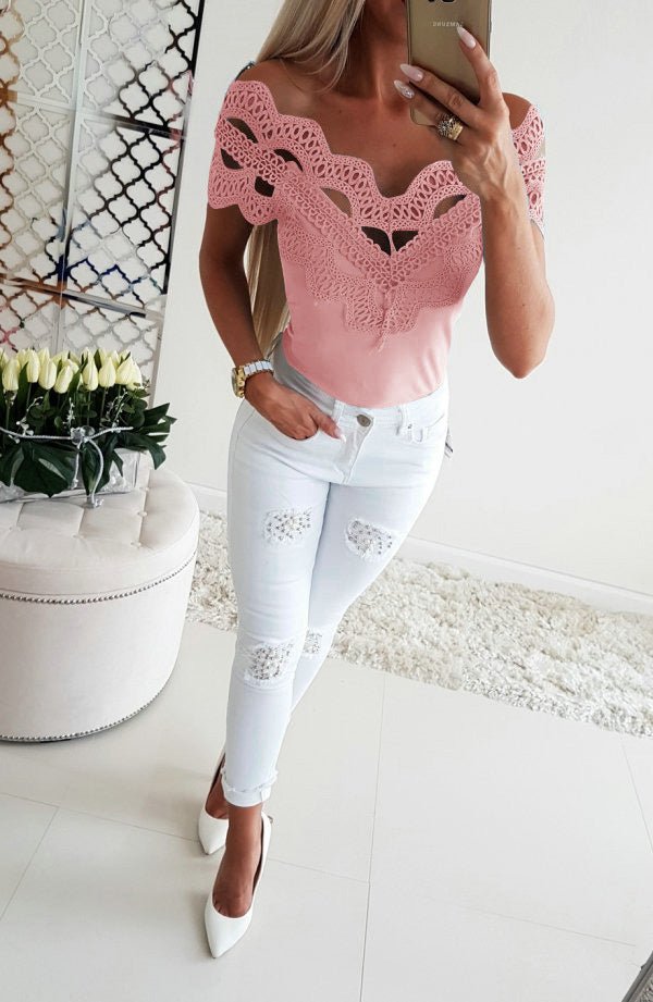 Lace signature blouse - Taylor K Shop